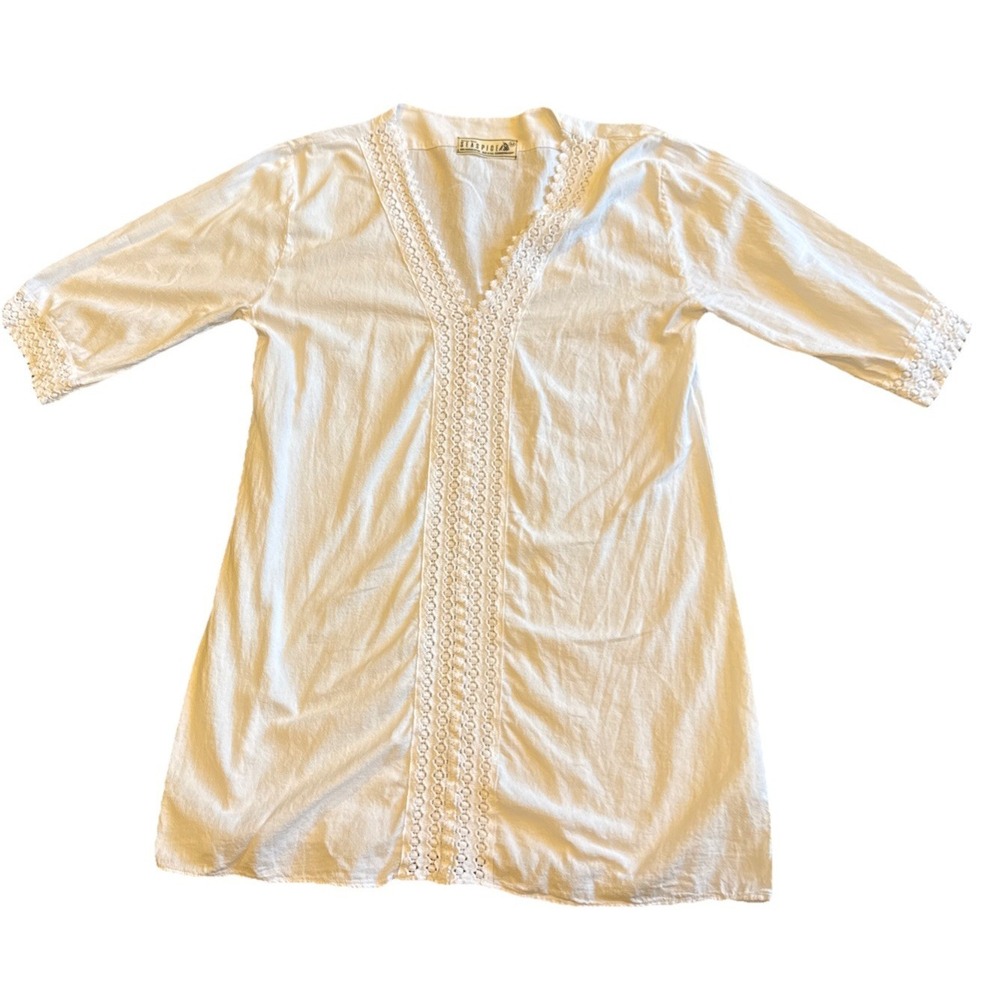 Seaspice Resort Wear Woman's M Coverup Dress 100% Peruvian Cotton Cruisewear